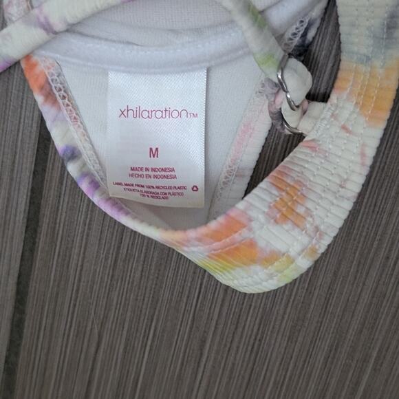 Xhilaration Juniors Ribbed Underwire Bikini Multi Tie Dye Bikini Set - Picture 4 of 7